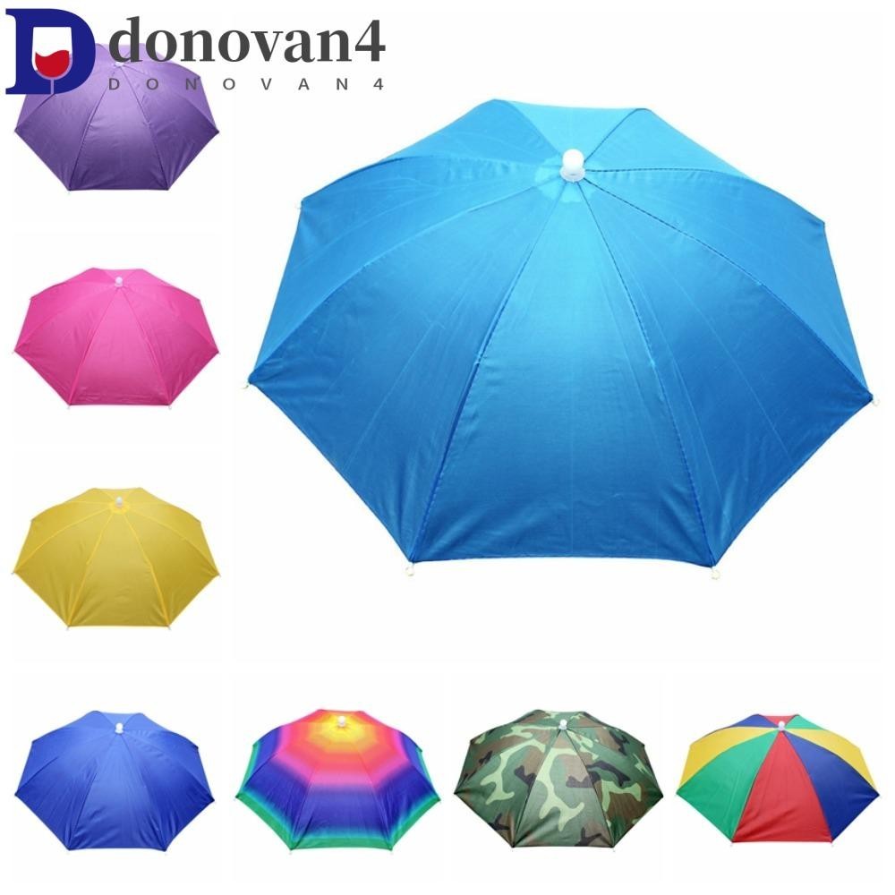 DONOVAN雨傘帽子,可折疊防水沙灘傘帽子,遮陽板紫外線防護便攜式方便釣魚頭飾帽孩子