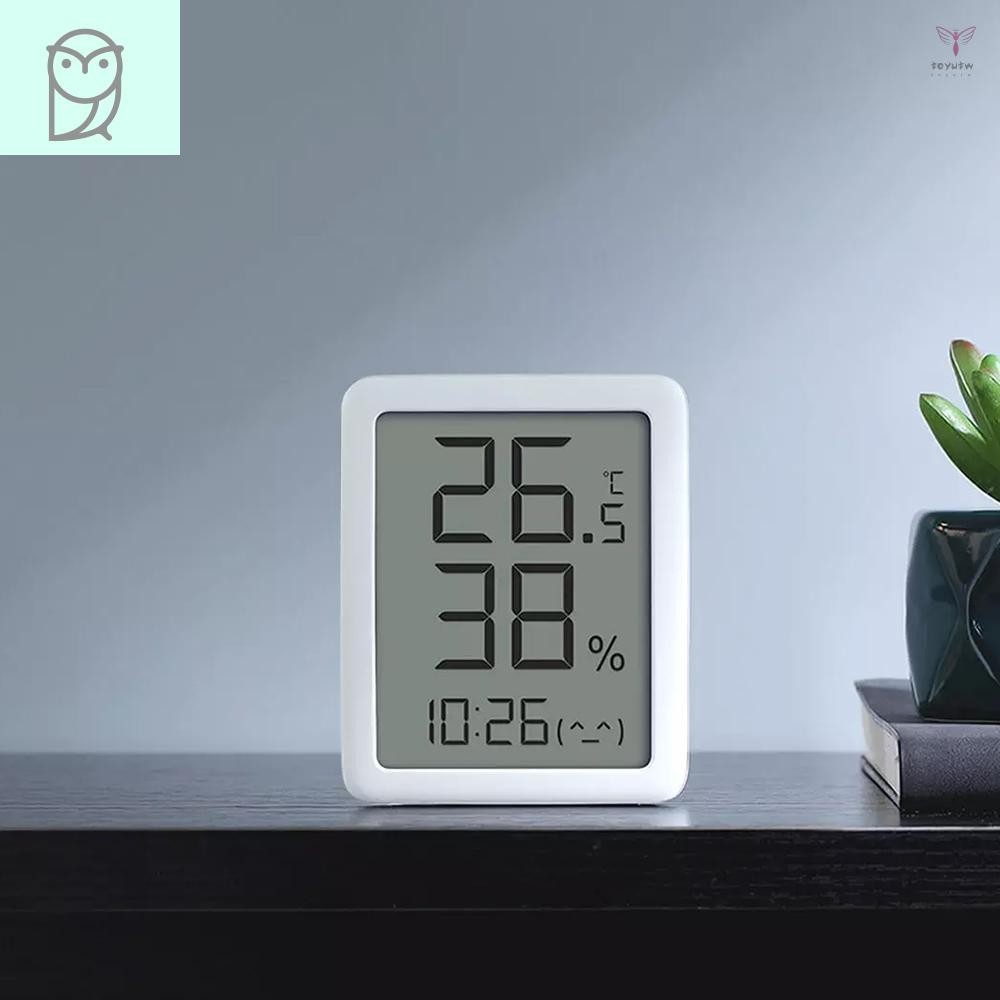 妙妙測溫度計濕度計3.5英寸液晶屏數顯時間顯示24小時溫濕度室內攝氏華氏自由開關