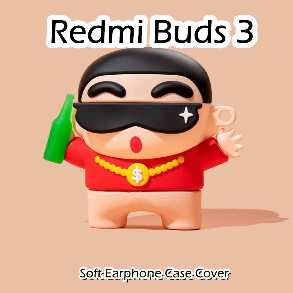 [高品質] 適用於 Redmi Buds 3 保護套有趣的卡通系列軟矽膠耳機保護套保護套 NO.2