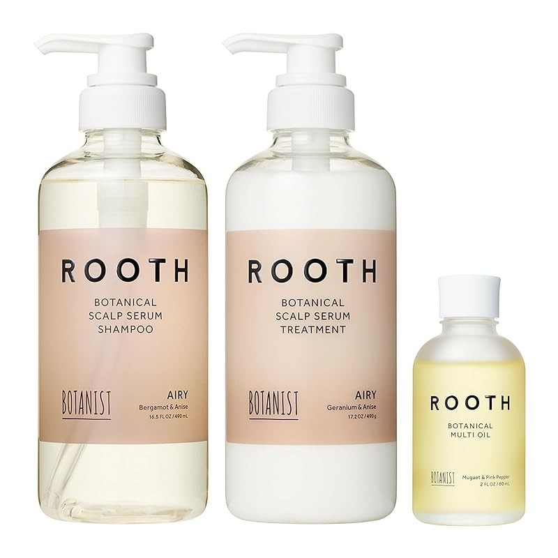 BOTANIST 植物学家 | ROOTH 松散洗发水护理多效油 3 件套 [直身]。