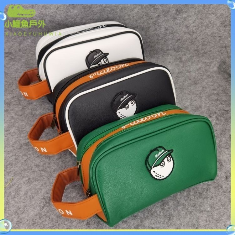 【品質現貨✨今日特價】高爾夫球包 高爾夫衣物袋 新款MALBON韓國網紅手抓包漁夫帽高爾夫雜物包雙層golf休閒手提包