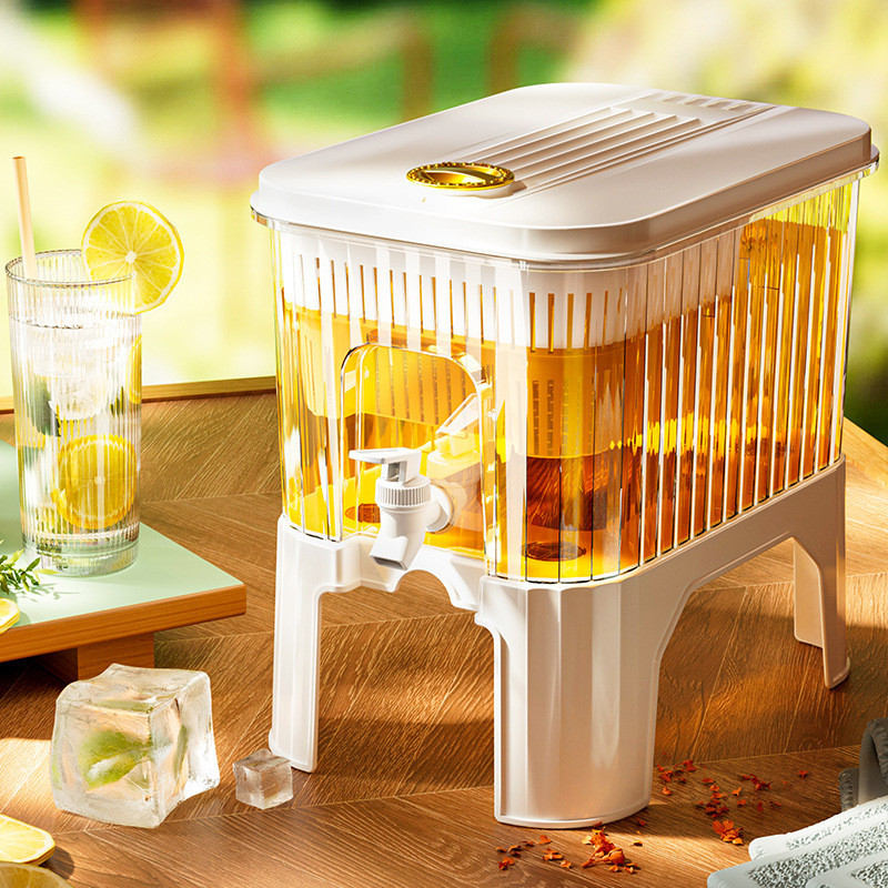 5L冷水壺 附水龍頭 家用 冰箱 冰水 果汁 飲料 茶桶 大容量 耐高溫 涼水壺