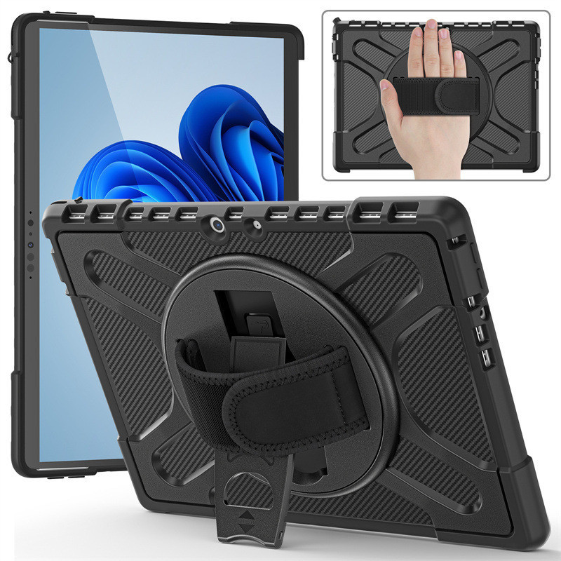 【促銷商品 現貨速發】新款適用微軟Surface Pro8旋轉手帶PC支架Pro7防震防摔兒童平板套