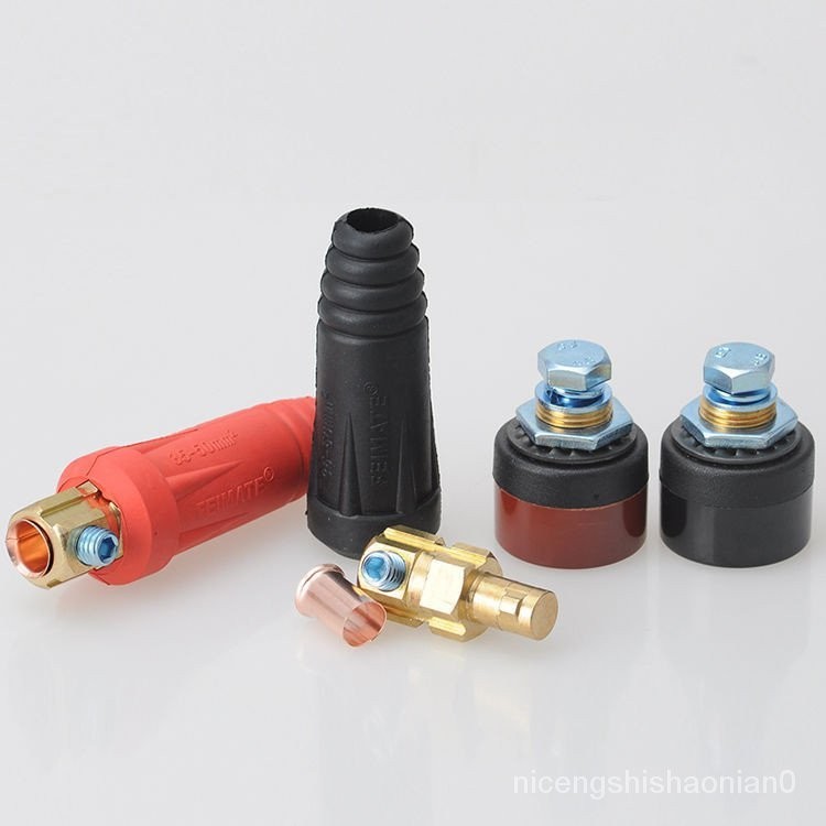 FDBG 熱賣 電焊機純銅10-25 35-5050-70焊把線快速插頭插座接頭歐式快插配件