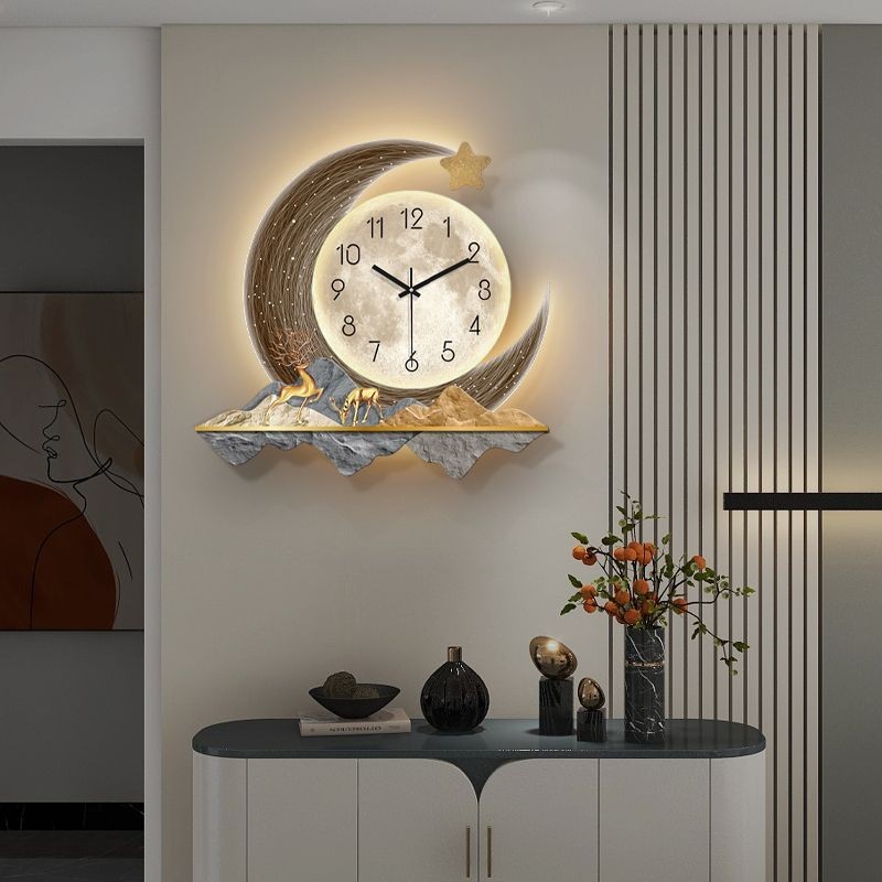 北歐現代簡約鐘錶掛鐘客廳家用時尚餐廳掛錶創意裝飾輕奢網紅時鐘掛牆