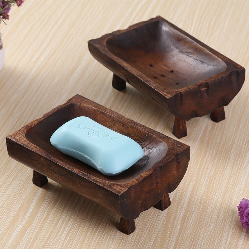 泰國工藝品手工實木香皂盒實木質 瀝水肥皂盒無蓋家居置物架