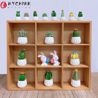CHINK 多肉植物盆仙人掌盆景模型 DIY 仙人掌汽車擺件樹脂迷你可愛娃娃屋微型多肉盆栽