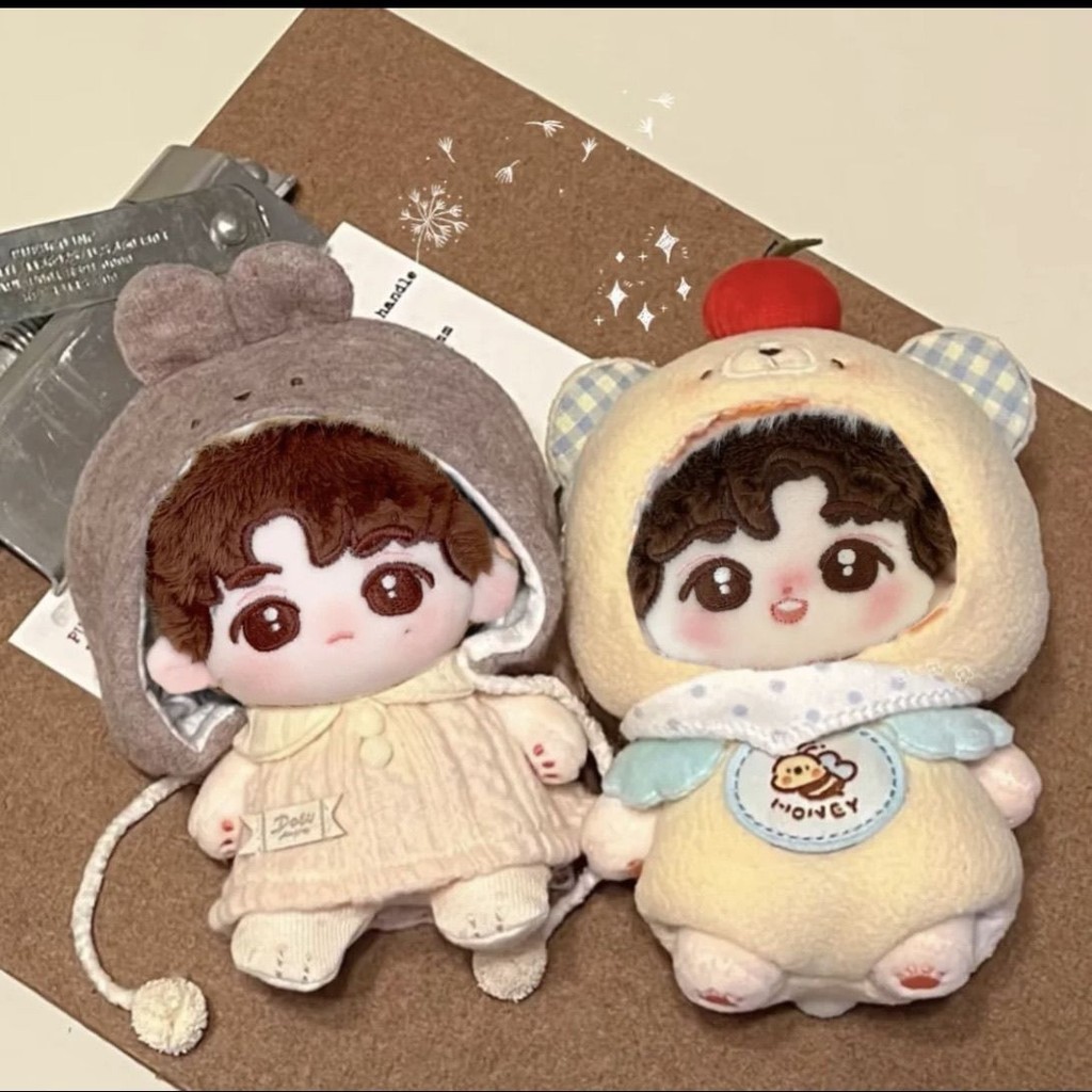 【娃衣-蜜蜂小熊】阿爾卑斯山系列“蜜蜂小熊”奶呼呼套裝10cm棉花娃娃娃衣星體換裝 10cm娃衣 蜜蜂小熊娃衣 娃娃配件