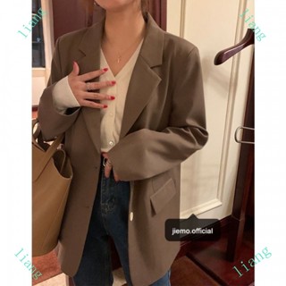 桃園出 特價韓版西裝外套 休閒西裝外套女 2025秋冬 寬鬆 單排口女生西裝外套 風衣外套 女裝 上衣️‍♀️I