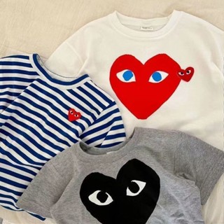 🍑Cute Baby🍑男童女童夏裝純棉短袖兒童T恤寶寶上衣半袖韓係童裝愛心新款洋氣