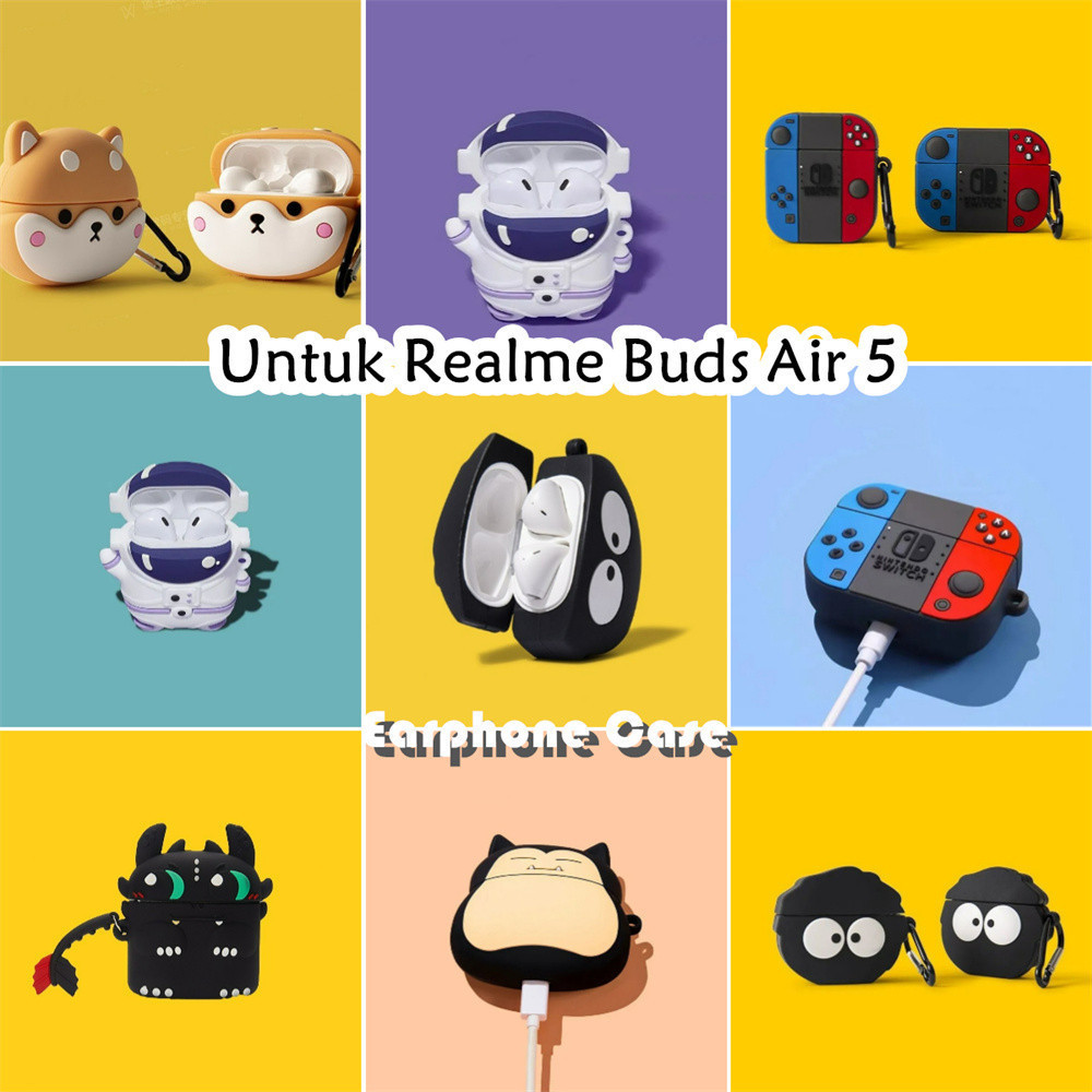 適用於 Realme Buds Air 5 手機殼可愛卡通柯比獸軟矽膠手機殼耳機殼保護套