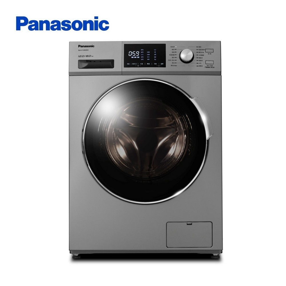 Panasonic  12KG洗脫烘滾筒洗衣機  NA-V120HDH-G 【全國電子】