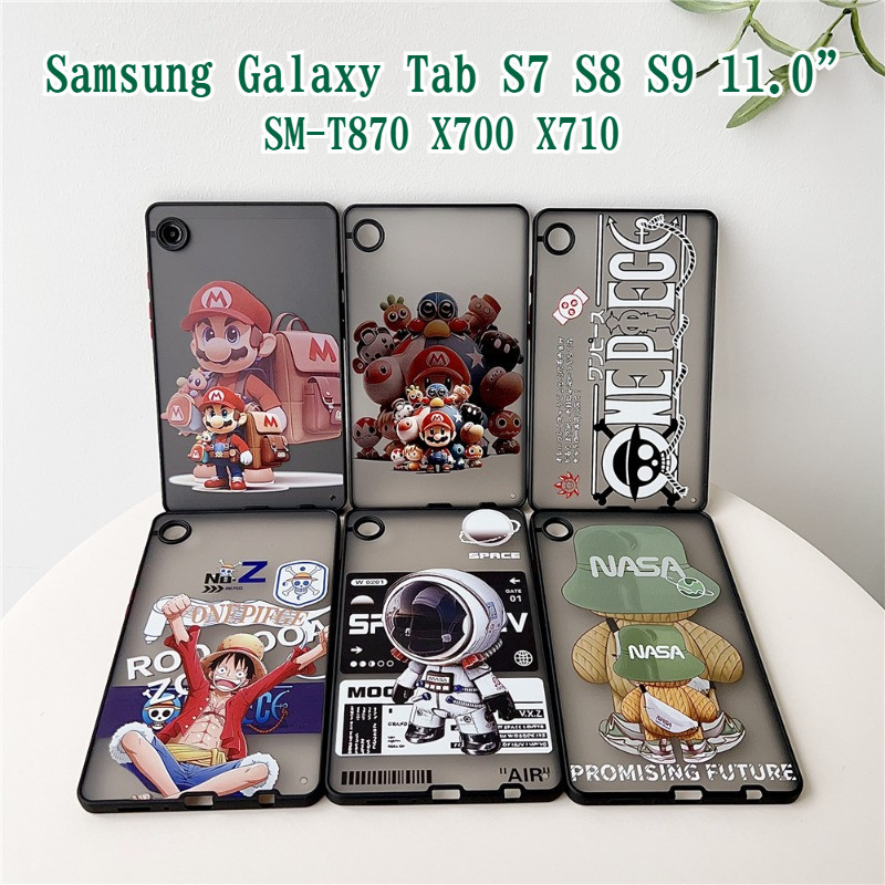 SAMSUNG 海賊王馬里奧豪華手機殼軟 TPU 後殼適用於三星 Galaxy Tab S7 S8 S9 11.0 T8