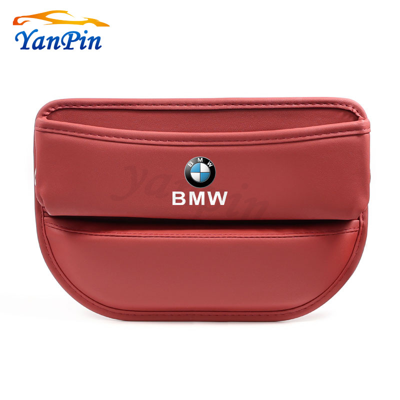 Bmw / M 汽車座椅間隙儲物盒皮革汽車儲物袋適用於 F30 F20 F10 E34 E46 E60 E90 E36