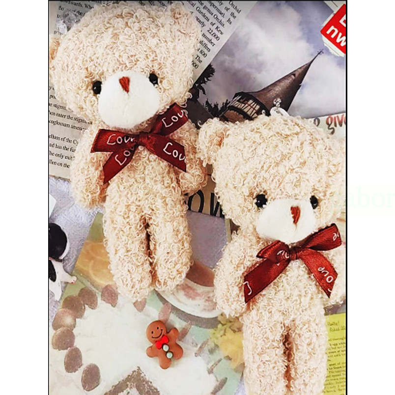 【台灣現貨】0390 泰迪熊玩偶 吊飾掛件 耶誕禮物 金沙棒材料 小熊掛件 兒童節禮物 毛絨熊 耶誕節