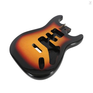 Diy 電吉他未完成的琴身吉他桶空白楊木聚酯漆塗層兼容 2 種類型拾音器吉他琴體更換部件