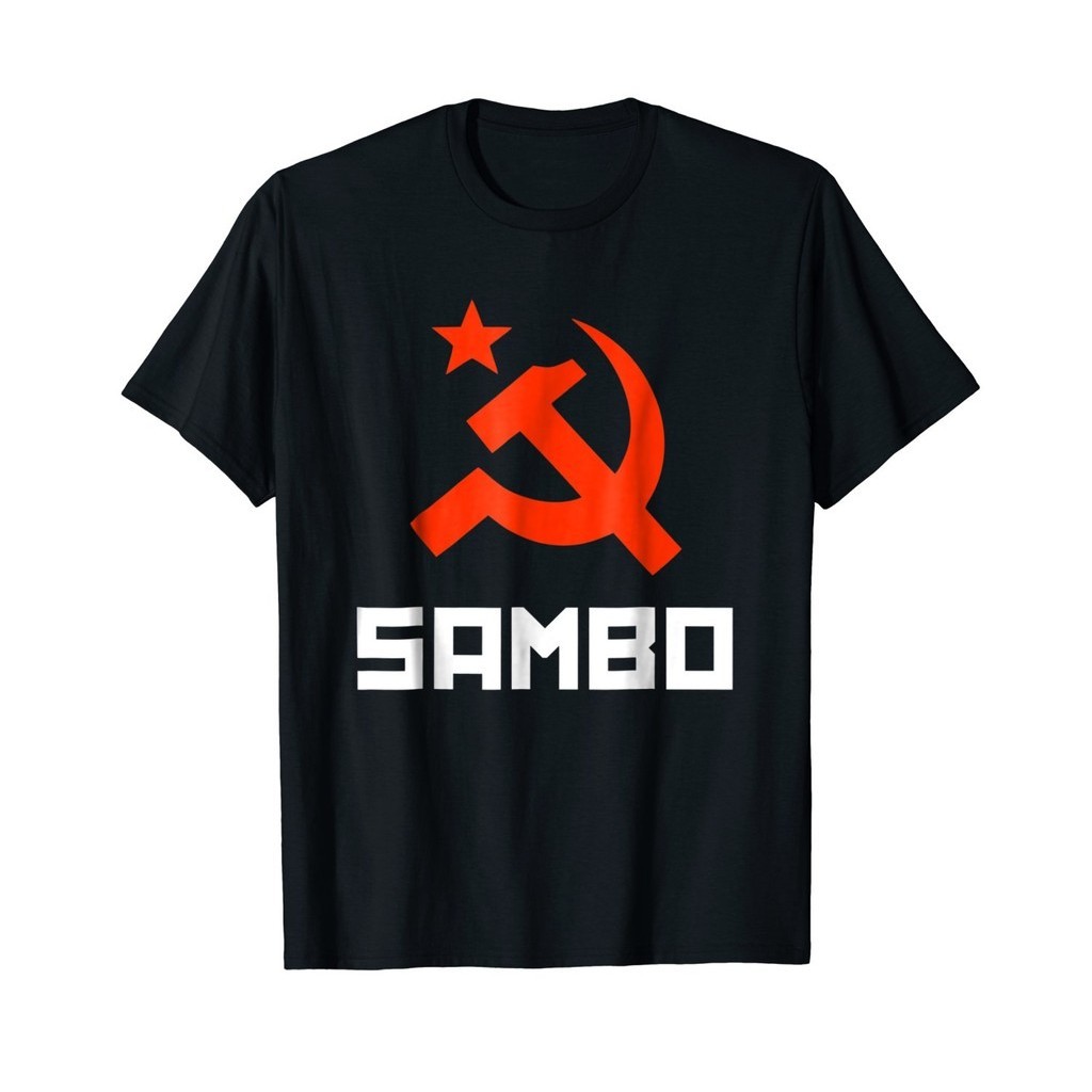 俄羅斯 Sambo Ussr Sporter Hammer 和鐮刀 T 恤男士棉棉