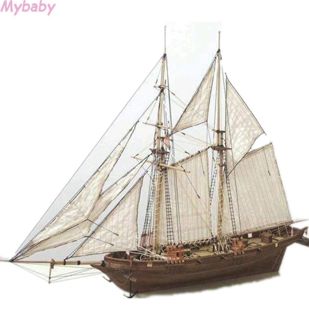 Diy木製帆船拼裝模型獵鷹帆船diy帆船模型套件