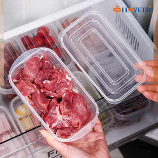 透明塑料冰箱儲物盒 - 抽屜保鮮盒食品蔬菜盒 - 矩形保鮮盒