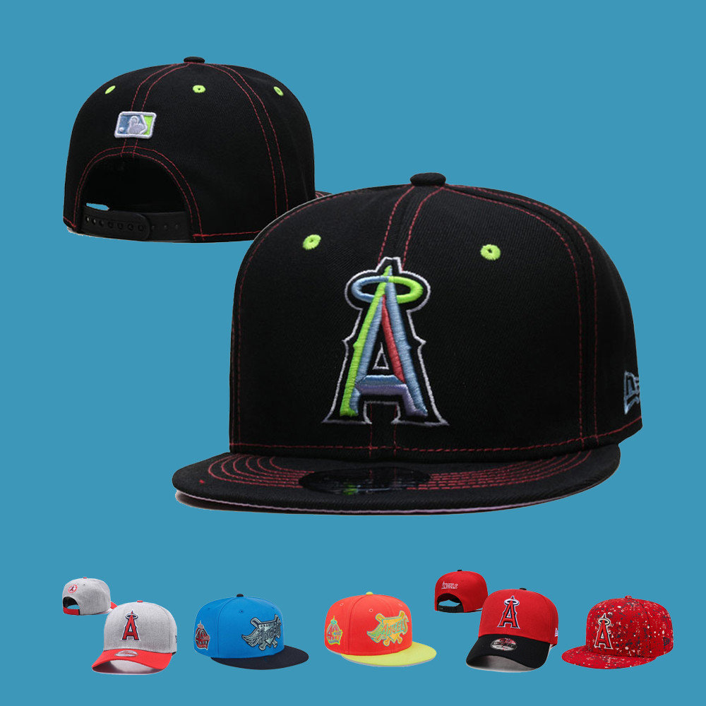 MLB 洛杉磯天使 Los Angeles Angels 棒球帽 男女通用 時尚純棉 刺繡鴨舌帽 平沿帽 百搭 潮 防晒