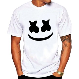 熱銷新款嘻哈健身健美棉花糖笑臉白色男士短 T 恤 716776