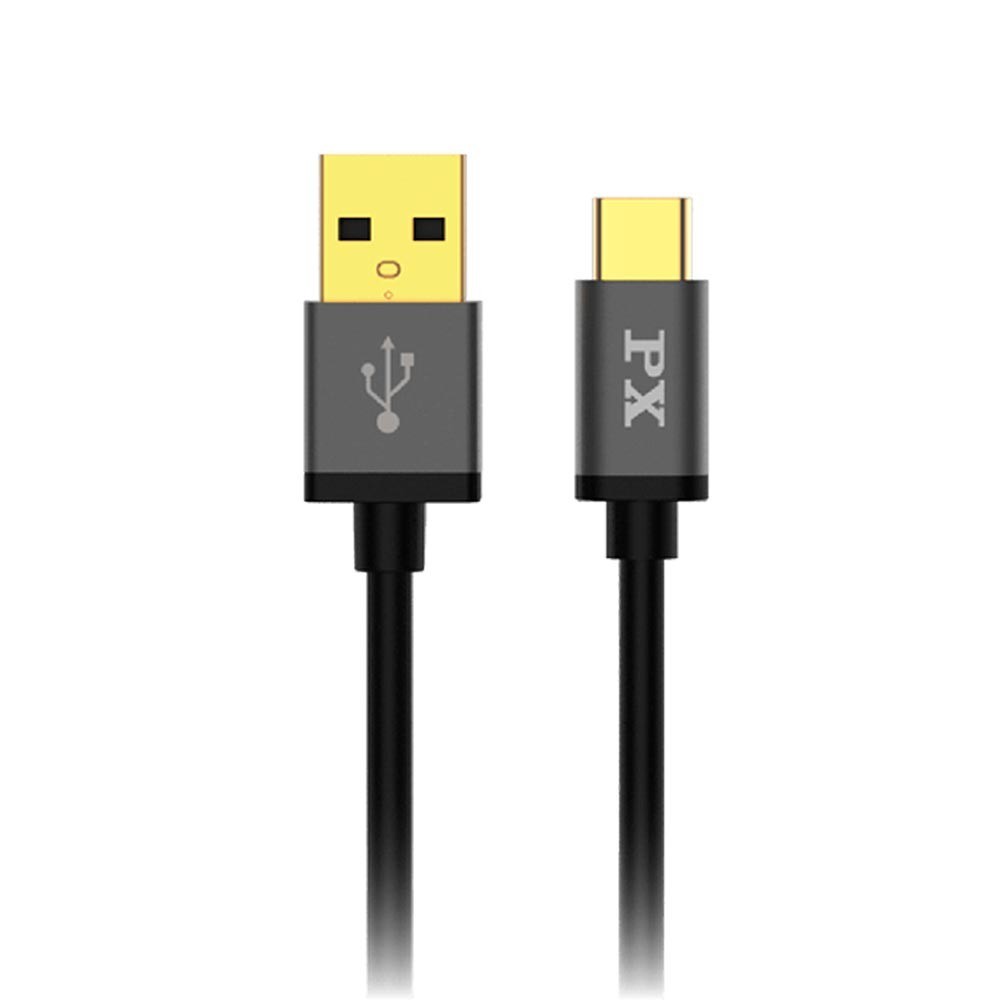 【PX 大通】UAC2-1B USB2.0 A TO C充電線-黑/1M