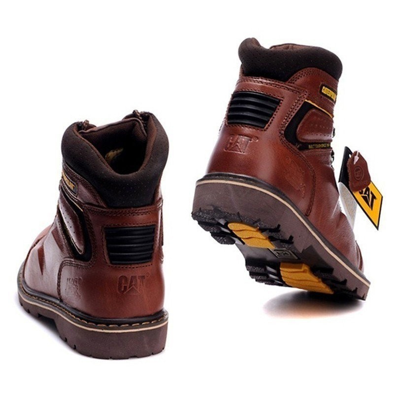 安全鞋 Caterpillar 真皮靴 防潑水 鋼頭鞋 工作鞋 防砸 防滑 耐油耐酸 安全靴 CAT O8MM 2UJR