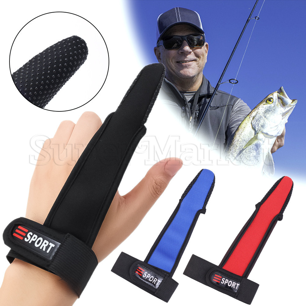 釣魚手指套 - 單指保護套 - 投擲桿和衝浪手套 - 防滑、透氣 - 可調節腕帶 - 魚設備 - 男女通用