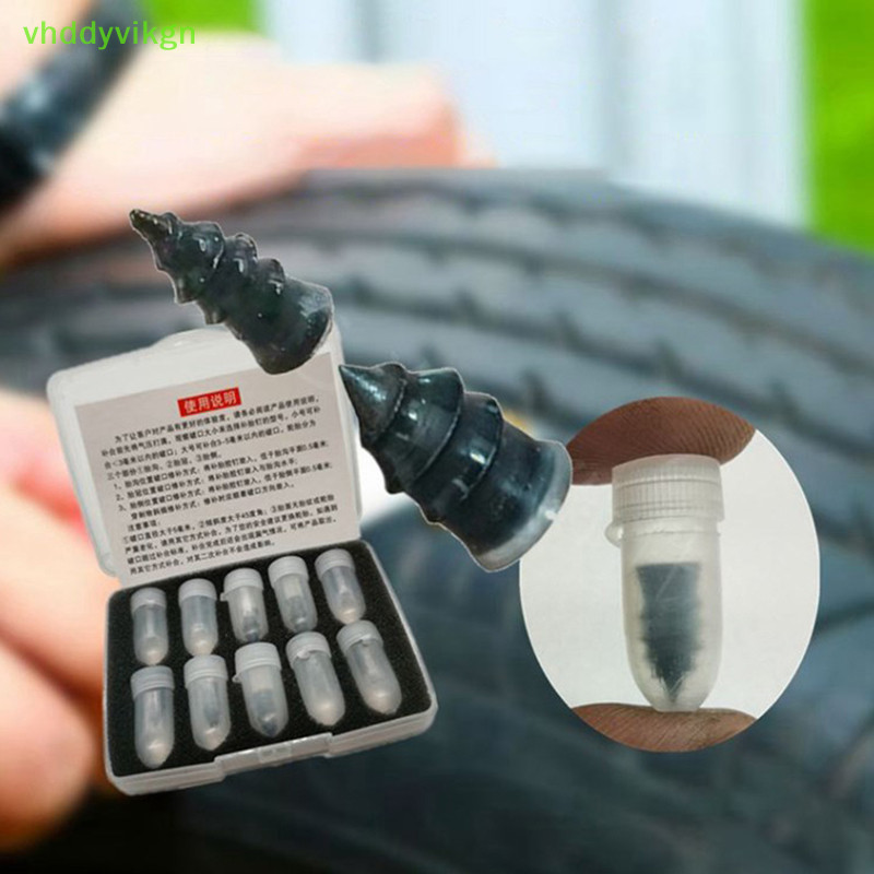 Vhdd 10 件通用真空輪胎修復釘適用於汽車卡車摩托車踏板車自行車輪胎穿刺修復無內胎橡膠釘 TW