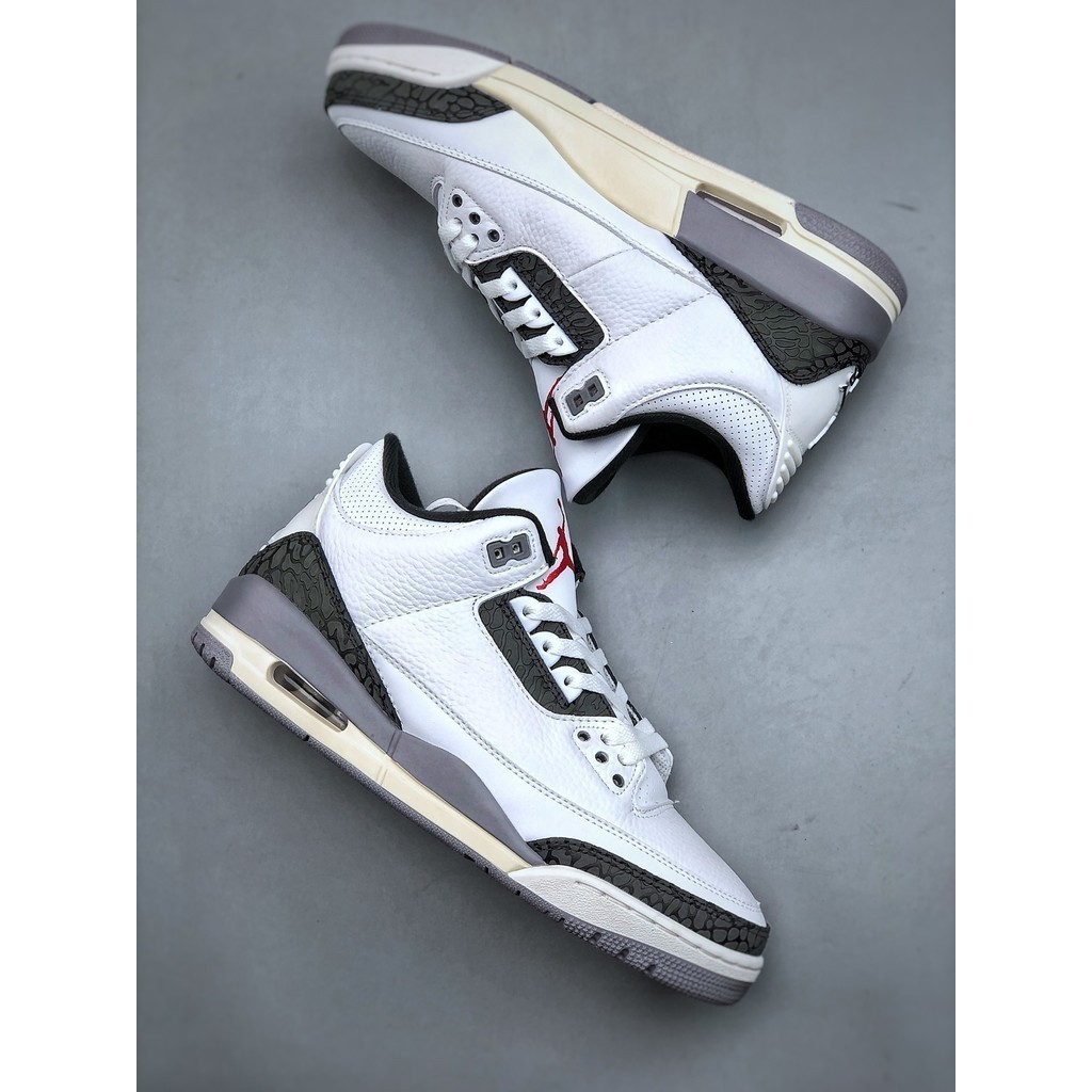 Air Jordan 4 Retro 皮革 休閒運動鞋 時尚籃球鞋 白灰色CT8532 106
