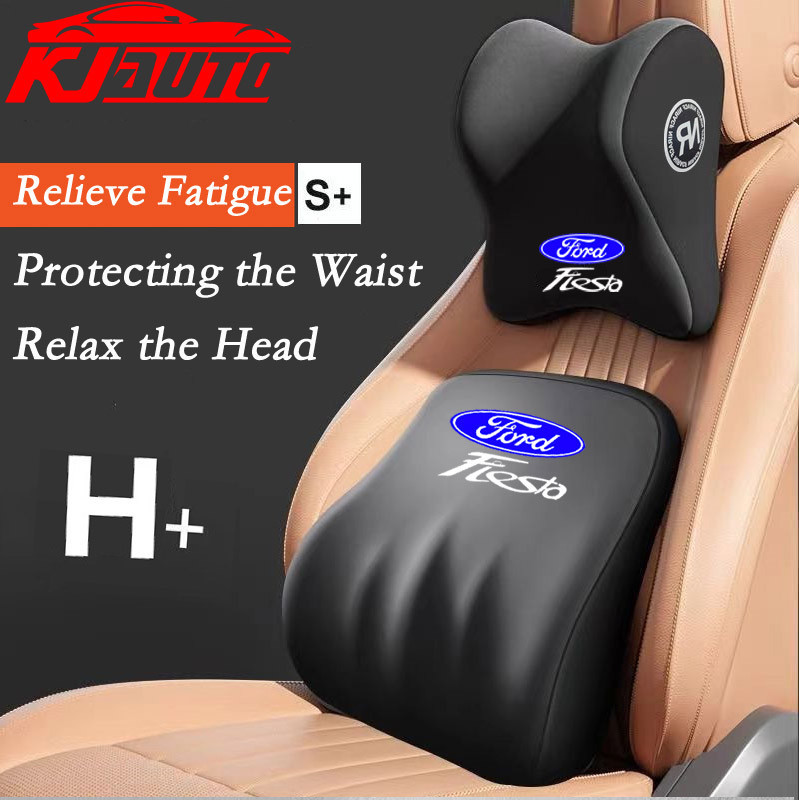 FIESTA 福特嘉年華汽車頭枕汽車腰部支撐模型高品質記憶棉材料頸枕適用於嘉年華 G5 BE256 G6 B299 B4