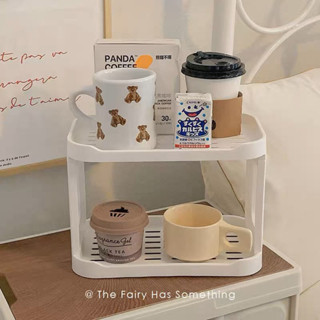 Home storage rack日係桌麵雙層置物架臥室桌上收納架小型迷你宿捨化妝品辦公室架子3.11