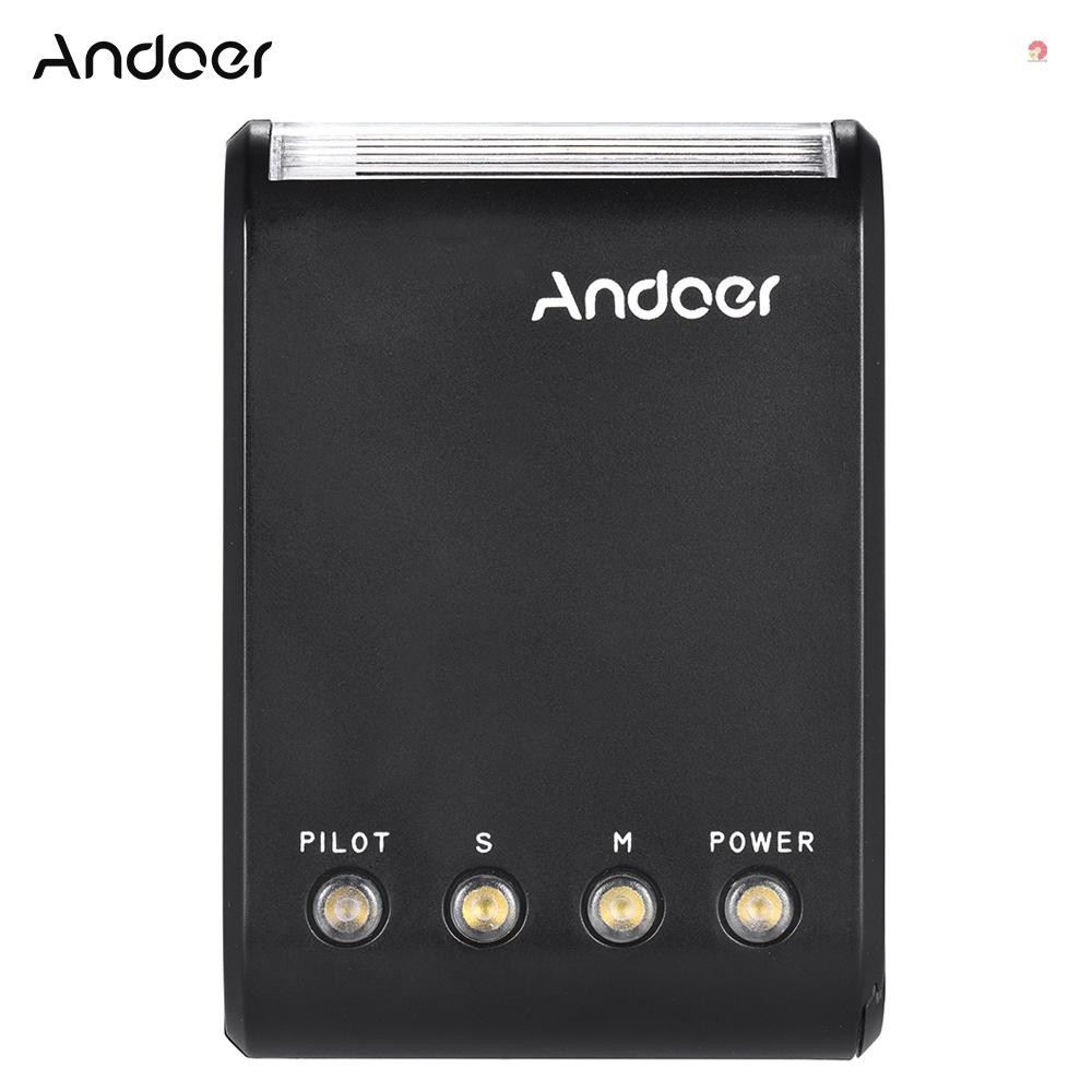Andoer WS-25 迷你電子閃光燈 機頂燈 熱靴燈 閃光指數18 通用便攜 黑色