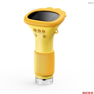 兒童顯微鏡 帶2英寸螢幕和8顆LED燈 1000倍放大 數位顯微鏡 200倍變焦 迷你手持顯微鏡相機 兒童科學套件 黃色