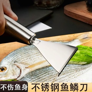 肯沃茲功能不銹鋼魚鱗片家用刮魚鱗器打魚刀廚房去魚鱗工具鋒利kenwoz多功能不銹鋼魚鱗刨家用刮刀