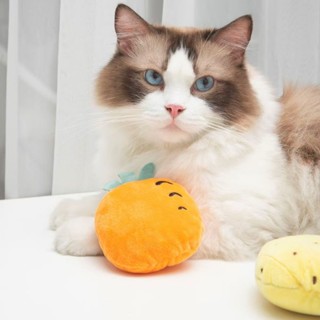 【Furry baby】寵物玩具 貓咪響紙發聲玩具 毛絨水果玩具 防抑鬱 貓薄荷 含貓草 啃咬 解悶玩具 貓犬通用玩具