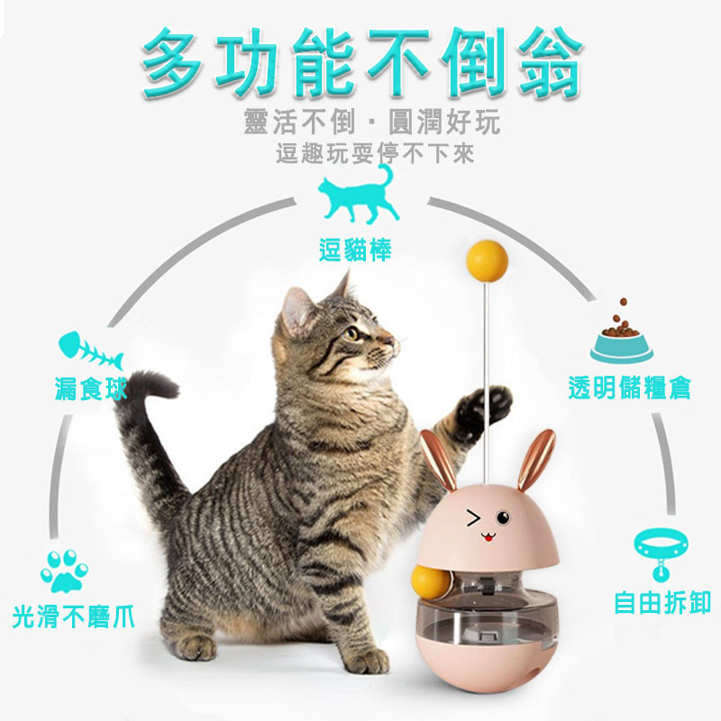 台灣出貨 寵物不倒翁漏食球 寵物玩具 寵物漏食器 寵物益智玩具 漏食球 寵物餵食 漏食器 漏食玩具 寵物玩具 不倒翁玩具