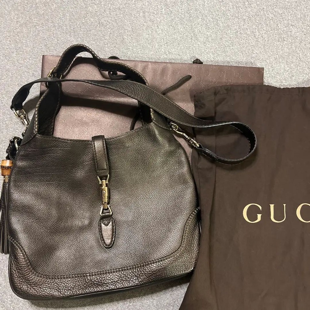 GUCCI 古馳 肩背包 New Jackie 賈姬包 流蘇 2way mercari 日本直送 二手