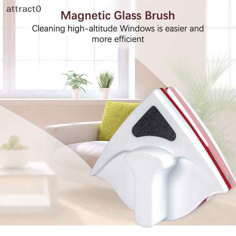 Attact 玻璃刷雙面磁鐵清潔刷磁性玻璃窗清潔刮水器用於高層雙層上光清潔工具 TW