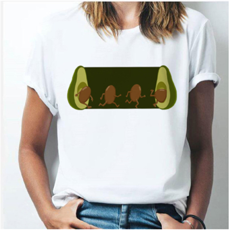 foao888現貨Avocado Banana T-shirt香蕉酪梨復古尚歐美原宿風T恤女短袖