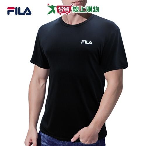 FILA 柔滑圓領短袖 M~XL 吸汗速乾 透氣乾爽 外穿 內搭 上衣 男內衣【愛買】