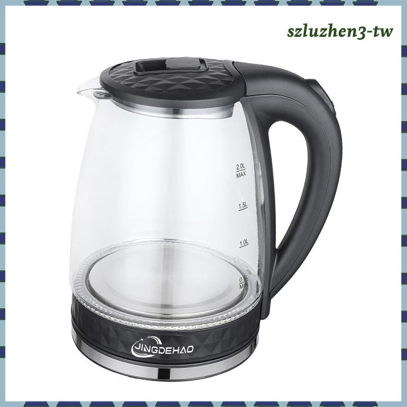 [SzluzhenfbTW] 電熱水壺 2L 快速加熱現代熱水鍋爐自動關閉茶水鍋爐適用於辦公室日常使用廚房
