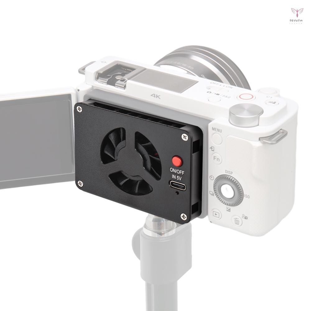 相機冷卻器散熱器風扇用於相機快速散熱低噪音 2 級速度可調,帶 Type-c 端口,兼容 ZV-E10