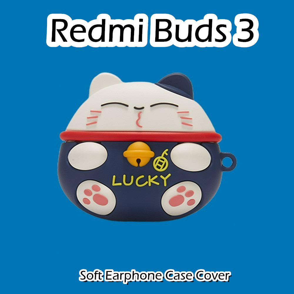 [高品質] 適用於 Redmi Buds 3 保護套可愛立體形狀軟矽膠耳機保護套保護套 NO.3