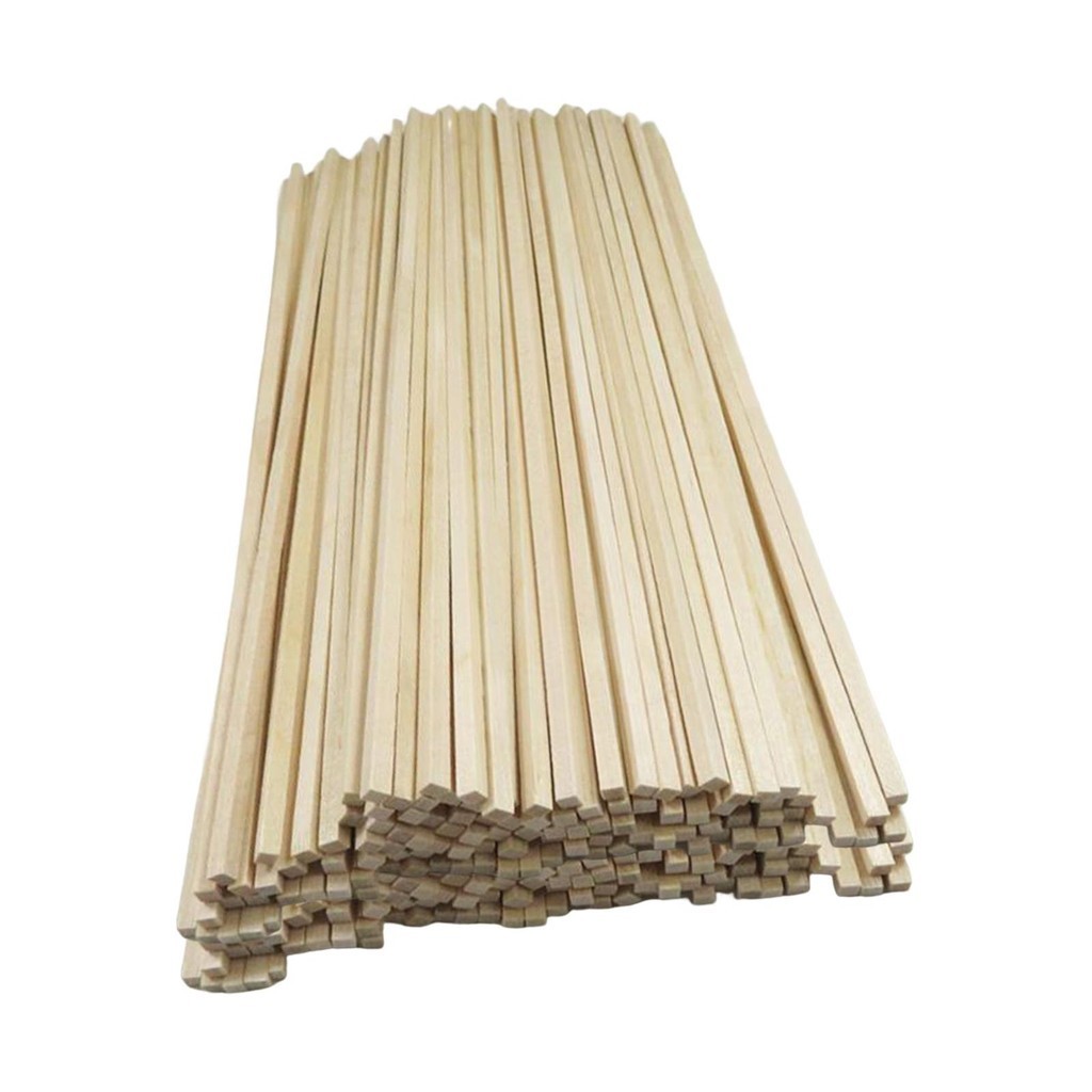 [WhbadguyojTW] 100 件未完成的木材光滑木製方形銷釘棒硬木條銷釘