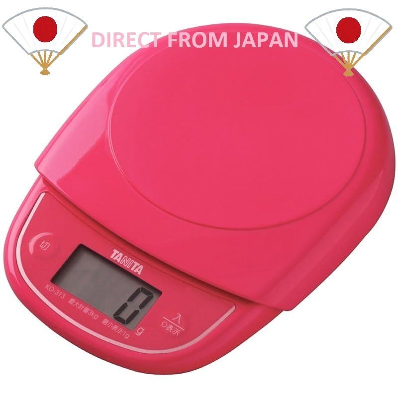 Tanita（タニタ）厨房秤，厨房用秤，日本制造，数字显示，3公斤，1克，粉红色KD-313 PK