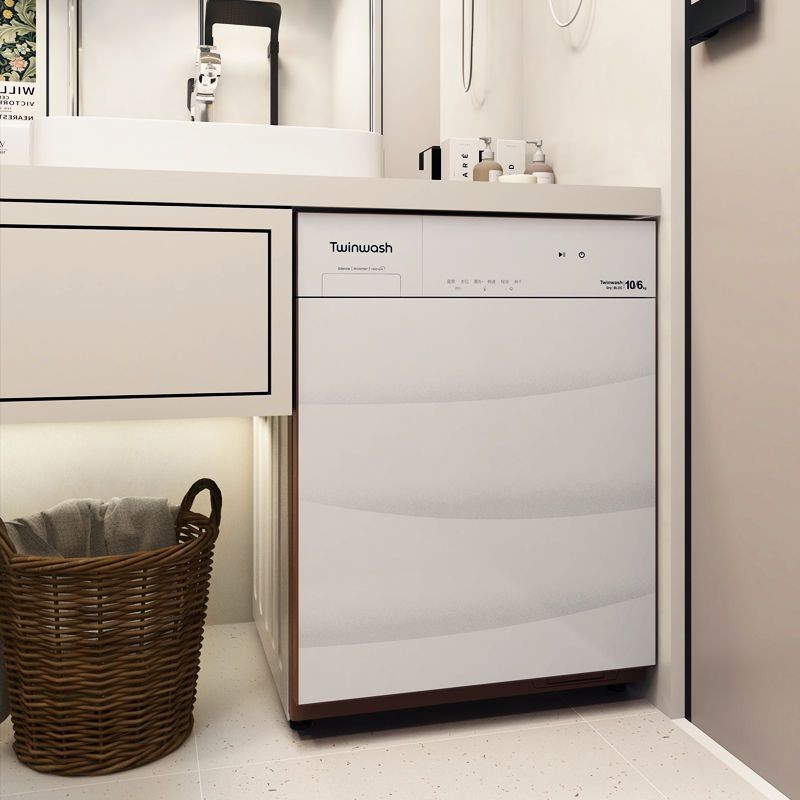 【臺灣專供】Twinwash町渥10公斤白色滾筒洗衣機全自動家用洗衣機烘乾機一件式機