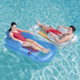 玩具水上浮床游泳池浮排43028浮床 充氣靠背 戲水 Bestway