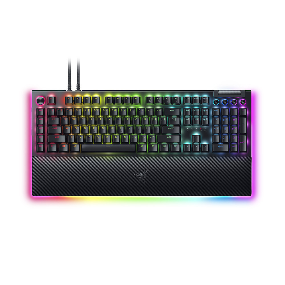 【Razer 雷蛇】V4 Pro 黑寡婦蜘蛛幻彩版鍵盤 綠軸/中文