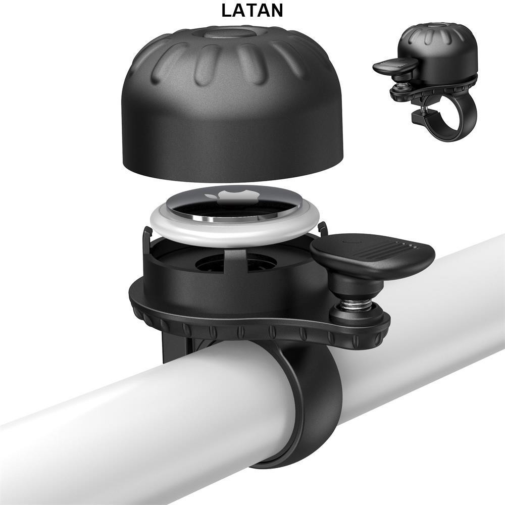 LATAN-適用於 Apple AirTag 自行車鈴架的防水自行車鈴適用於 Air Tag GPS 防盜追踪器自行車配